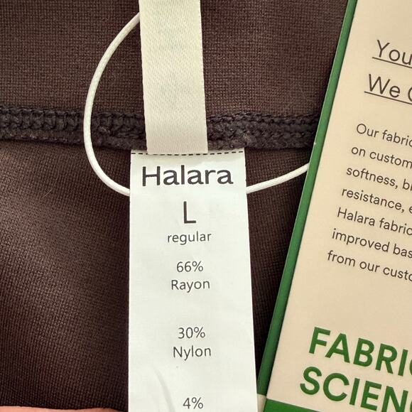 Halara Pants Womens Large Brown Ponte Flex High Rise Flared Trouser 31" Inseam - Picture 6 of 8